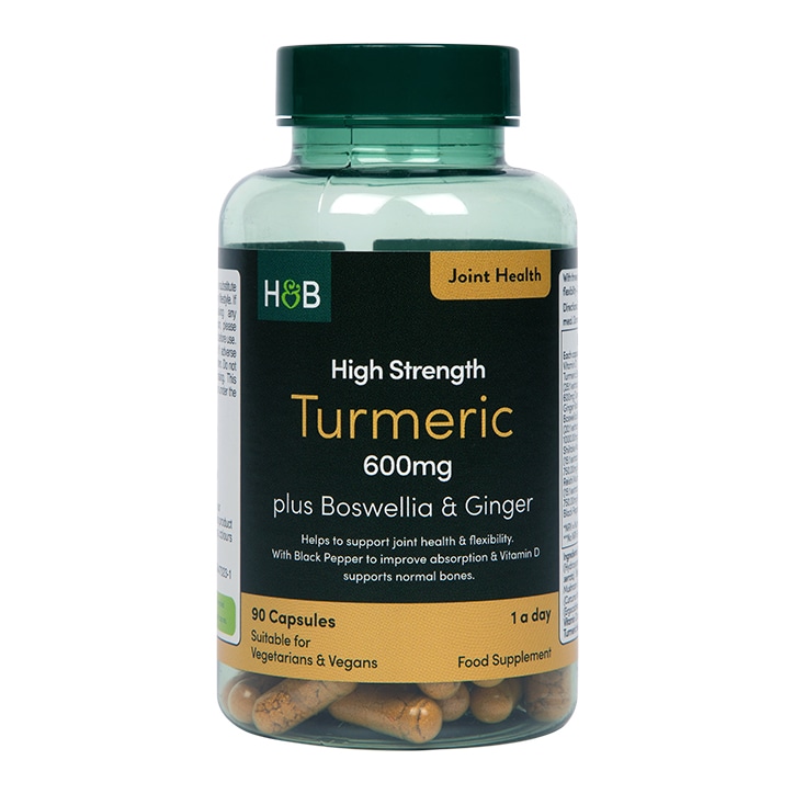 Holland & Barrett High Strength Turmeric 600mg plus Boswellia & Ginger 90 Capsules